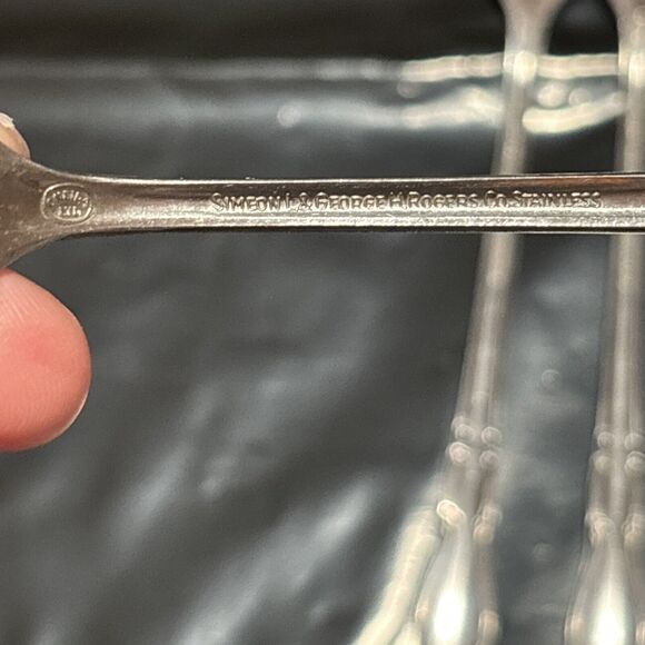 Oneida Ltd Simon L. & George H. Rogers Company Stainless Steel Cocktail Forks - Picture 7 of 7